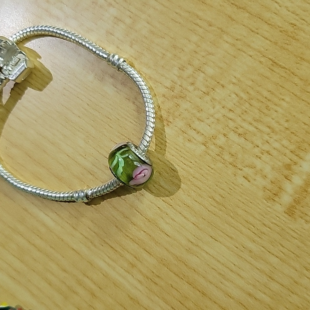 Vintage glass pandora bead